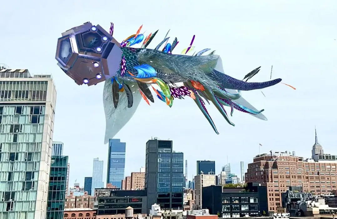 Chimeric creature descends on the Whitney Museum in new augmented reality commission