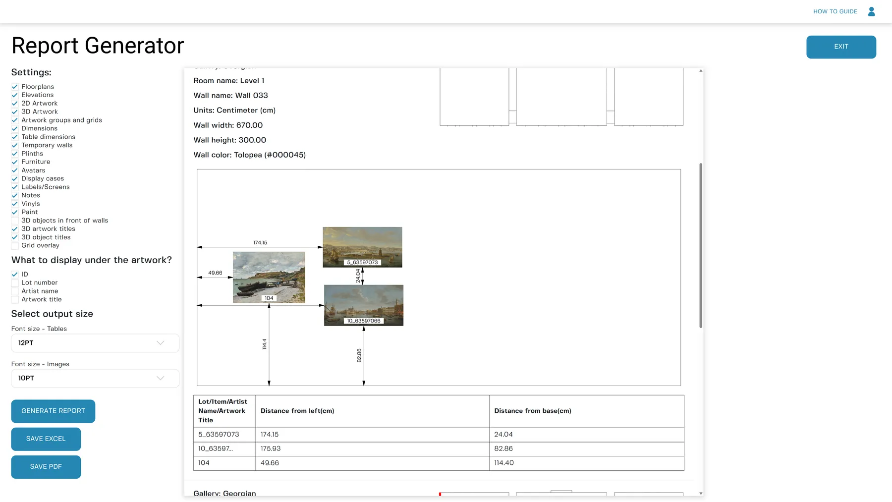The Voyager Report Generator producing dimensioned elevation drawings